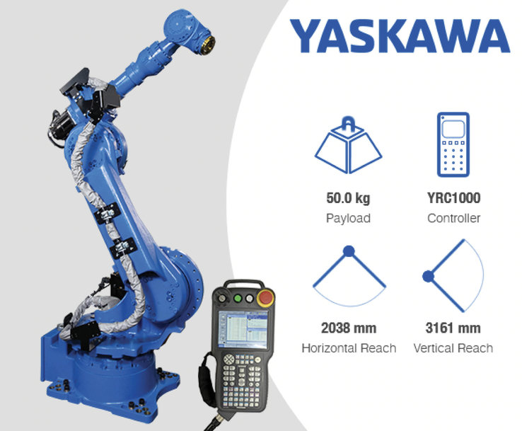NUOVO MOTOMAN GA50 ALTA PRECISIONE E ELEVATA VELOCITÀ PER SALDATURA E TAGLIO LASER 3D